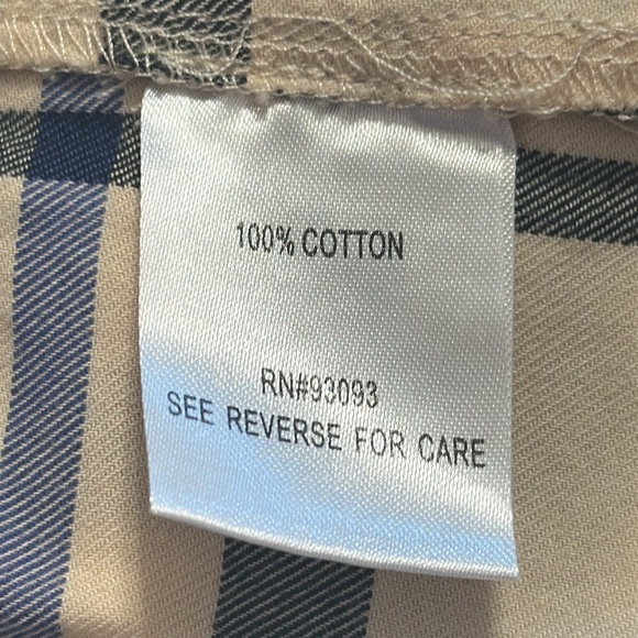 Tyler Boe Cotton Flannel Half-Button Plaid Tunic Shirt Sz Small Farmhouse Preppy - Picture 9 of 10